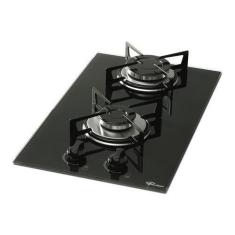 Imagem de Fogao cooktop fischer 2 bocas a gás mesa de vidro preto - bivolt, Bivo