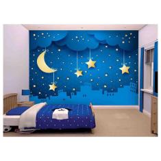 Imagem de Papel De Parede Infantil Céu Estrelas Noite Azs99