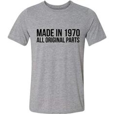 Imagem de Camiseta Made In 1970 All Original Parts 50 Anos Cinquenta
