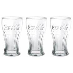 Imagem de Jogo Copo Coca-Cola Contour Vidro 300Ml 3 Unidades - Nadir