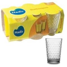 Imagem de Jg 6 copos em vidro para água/suco Batuque 265ml - Nadir Figueiredo