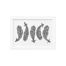 Imagem de Quadro Safari Geométrico Zebra Moldura  33x43cm