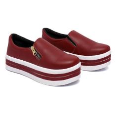 Imagem de Tênis Yate Zíper Plataforma Sola Alta Confort Leve Feminino-Feminino