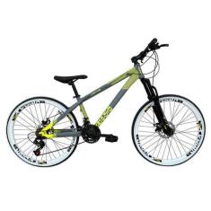 Imagem de Bicicleta Aro 26 Vikingx Tuff X-35 Cinza Fosco 21V Freios A Disco Hidr