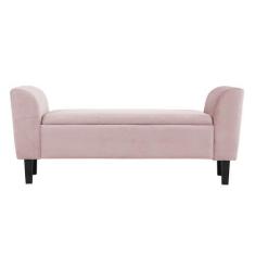 Imagem de Recamier Bau França 1,20M Suede Rosa Bebe - Clique Decor - Clique Deco
