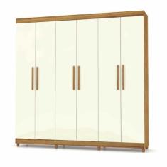Imagem de Guarda Roupa Casal 6 Portas Palmas 1006396 Canela Champanhe Vila Rica