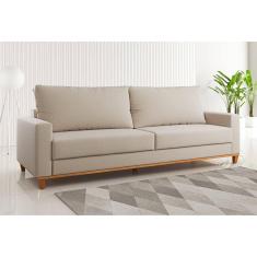 Imagem de Sofá Fixo Living 2 Almofadas Soltas 4 Lugares 220cm Ares Bege