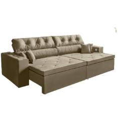 Imagem de Sofá 3 Lugares Smart 2,12 Metros Castor Retrátil Reclinável Tecnologia