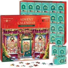 Imagem de Quebra-cabeça do calendário do advento Alagoo 2024, loja de Natal, 1008 unidades