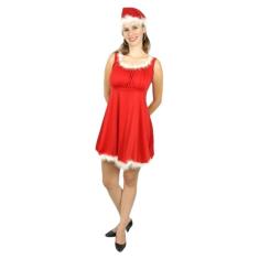 Imagem de Vestido Noelete Fantasia de Mamãe Noel Adulto Ajudante do Papai Noel Roupa de Natal Cosplay Mamae Noela