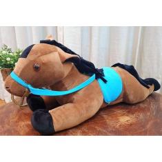 Imagem de Bicho De Pelúcia Cavalo Ventania Infantil Novidade 75cm Festa Decoraçã