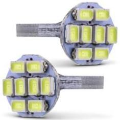 Imagem de Par Lâmpadas LED T10 W5W Pingo 8SMD1206 8 LEDs 12V 1W Tonalidade  Aplicação Farol Baixo