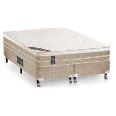 Imagem de Cama Box King Size Castor Premium com Mola Tecnopedic 69x193x203cm – Branco/Bege
