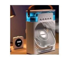 Imagem de Ventilador Umidificador Refrigerador e Climatizador De Ar USB Com Luz LED 600mL Portátil de Mesa Mini Ar Condicionado