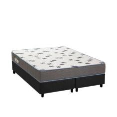 Imagem de Cama Box Queen: Colchão Espuma D33 Ortobom  Light + Base Crc Suede Gra