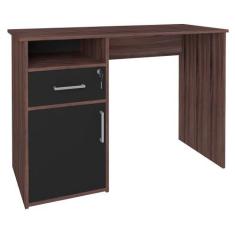 Imagem de Escrivaninha Mesa Para Escritório 1 Porta 1 Gaveta Mobile Hall Ipê/Pre