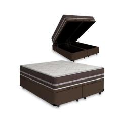 Imagem de Cama Box Com Baú King + Colchão De Molas - Anjos - Classic Superlastic