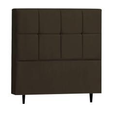 Imagem de Cabeceira Roma para Cama Box Queen 160 cm Suede Marrom - D`Rossi
