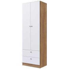 Imagem de Guarda Roupa Infantil LA008 Nogal Manchester Branco Comm