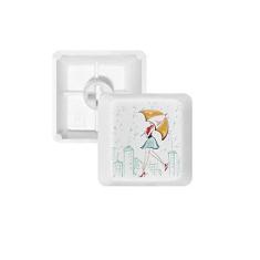 Imagem de Kit de atualização para jogos com teclado mecânico PBT da Umbrella Rain Lady City Dress