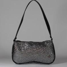 Imagem de Bolsa Malu Shine Baguete Pequena Prata-Feminino