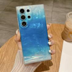 Imagem de Capa protetora de lente luxuosa com padrão Aurora Gradient Glitter para Samsung Galaxy S24 S22 Ultra S23 Plus capa fina fina, 3, para Samsung S23 Plus