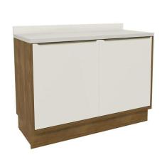 Imagem de Balcão De Cozinha Grande Com Tampo Herval Ten, 100% Mdf, 2 Portas 120