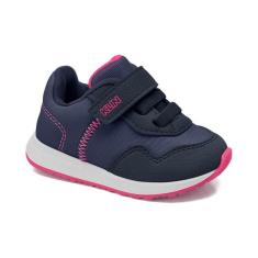 Imagem de Tênis Infantil Klin Walk Baby Marinho e Pink Púrpura 453.110-Feminino