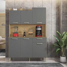 Imagem de Cozinha Compacta 6 Portas 1 Gaveta Genova Kits Paraná - Kits Parana, F