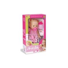 Imagem de Boneca Infantil Aninha Dorme Bebe Milk Com Acessorios - Divertoys