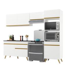 Imagem de Armário De Cozinha Compacta 4 Peças Mp3693 Veneza Gw Multimóveis Branc