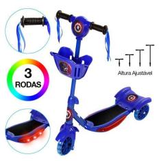 Imagem de Brinquedo Patinete Capitão América Scooter 3 Rodas C Cesta. - Zein