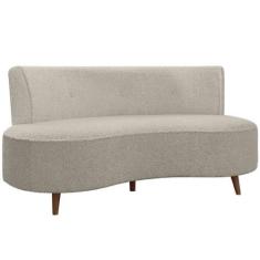 Imagem de Sofá Chaise Living 2 Lugares 135cm Para Sala Istambul K01 Bouclê Bege