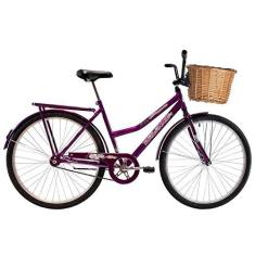 Imagem de Bicicleta Aro 26 Feminina Freio no Pé CP Classic Violeta com Cestinha