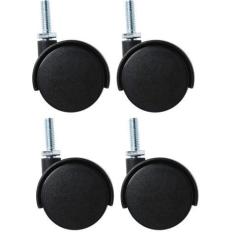 Imagem de Rodinha Cama Box Rosca 5/16 Kit com 4 em Nylon Preto - SCM