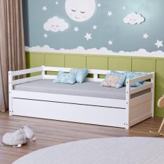 Imagem de Bicama Infantil Eco Madeira Maciça Branco Mobilistore