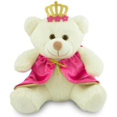Imagem de Ursinho de Pelúcia Realeza 25cm Decoração Infantil - Toybrink, Baunilh