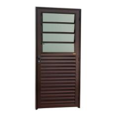 Imagem de Porta Basculante Super 25 Vidro Boreal 210x86cm Brimak Corten
