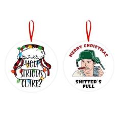 Imagem de Ornamentos de férias de Natal da National Lampoons, 2 peças de enfeites de árvore de Natal de cerâmica, primo da família Griswold, Eddie, decorações de mercadoria, presentes engraçados de elefante