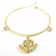 Imagem de Pulseira Nutrição Com Ponto de Luz Belíssima Folheado 18k