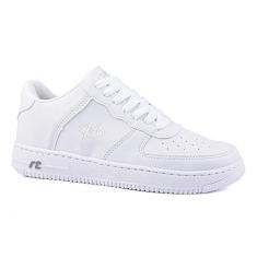 Imagem de Tênis Estilo Retrô Sneaker Runway Sportwear Masculino Tamanho:38;Cor:Branco e Branco