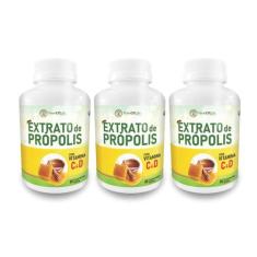 Imagem de Kit 3 Extrato De Própolis Com Vitamina C E D 180 Comprimidos 1000Mg -