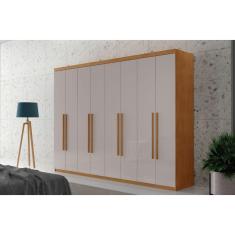 Imagem de Guarda Roupa Casal Heros Com 8 Portas E 4 Gavetas Moderna Naturalle/off White
