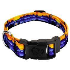 Imagem de Coleira para cães Country Brook Petz 1/2 polegada ajustável para atividades ao ar livre para raças pequenas, médias e grandes - coleção esportiva e camuflagem com desenhos espirituosos (Blue Mountain,