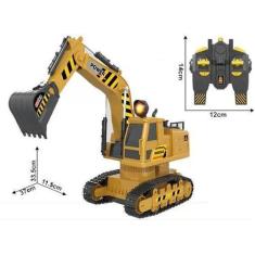 Imagem de Brinquedo Trator Escavadeira Controle Remoto Recarregável. - Toy King
