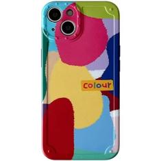 Imagem de Estojo macio graffiti colorido bblock para iphone 13 12 11 pro max xs max xr x 7 8 plus capa protetora de silicone, marrom, para iphone 8 plus