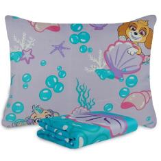 Imagem de Jogo de Cama Infantil Patrulha Canina Menina Microfibra Solteiro Estampado 1,40 m x 2,20 m Com 2 pecas Lepper
