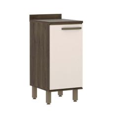 Imagem de Balcão para Cozinha 40 cm com Tampo 1 Porta Perola Off Sara Luciane