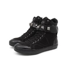 Imagem de Tenis Sneaker Fitness Feminino Botinha Academia Couro - Bawmi, Preto, 