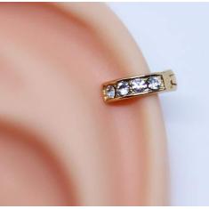 Imagem de Argola Folheada Com Zircônias 6mm